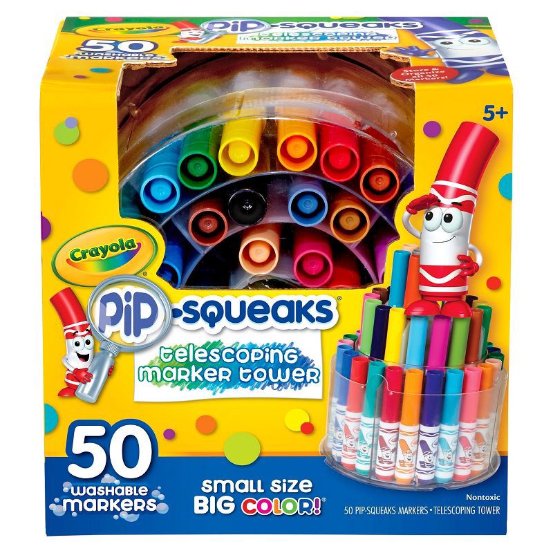 slide 1 of 5, Crayola 50ct Pip Squeaks Marker Set, 50 ct