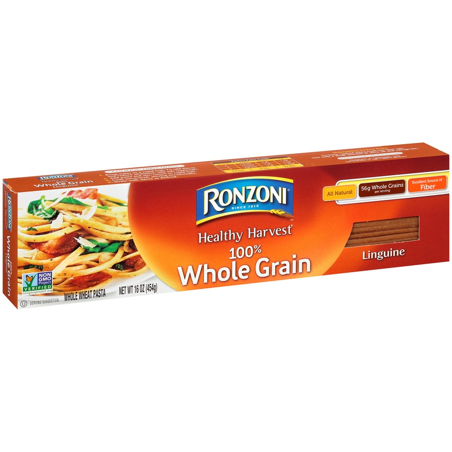 slide 2 of 8, Ronzoni Healthy Harvest Whole Grain Linguine, 16 oz