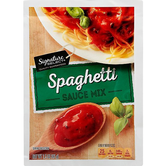 slide 1 of 1, Signature Select Spaghetti Sauce Mix - 1.5 Oz, 1.5 oz