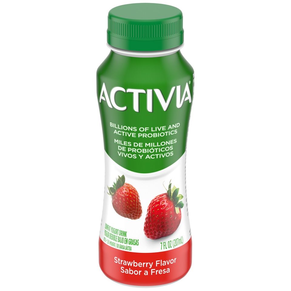 slide 2 of 6, Activia Probiotic Strawberry Dairy Drink, 7 fl oz