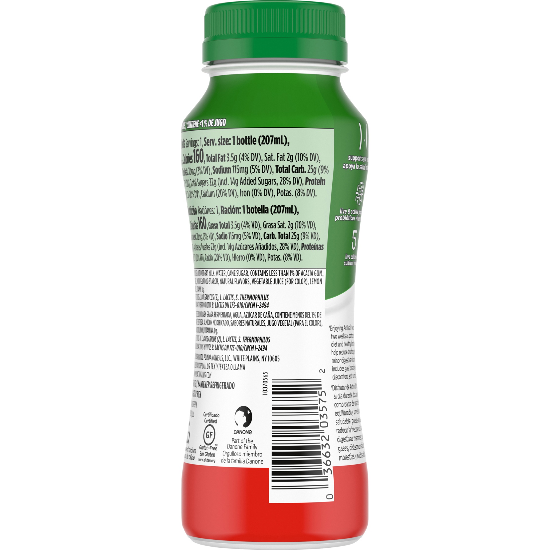 slide 5 of 6, Activia Probiotic Strawberry Dairy Drink, 7 fl oz