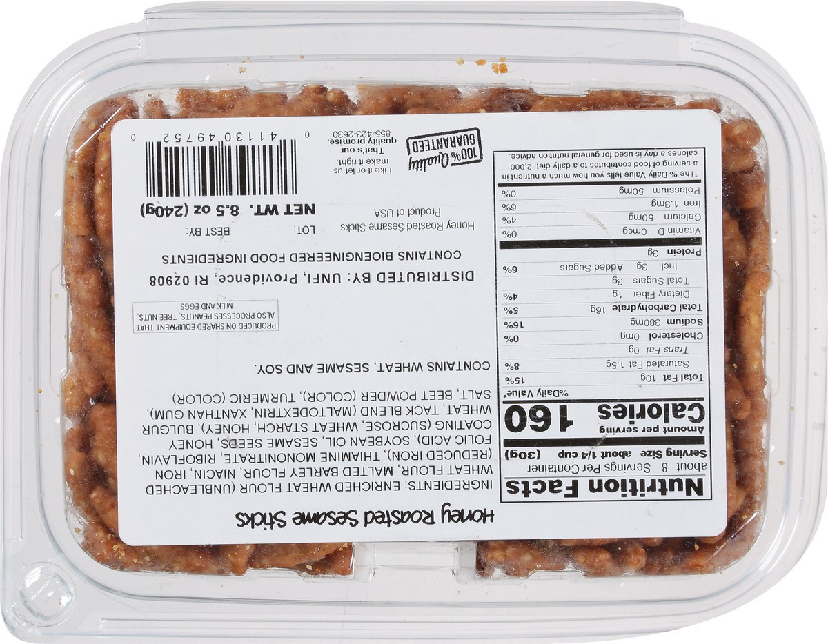 slide 7 of 14, UNFI Roasted Honey Sesame Sticks 8.5 oz, 8.5 oz