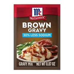 Mccormick 30% Less Sodium Brown Gravy Seasoning Mix - 0.87 Oz