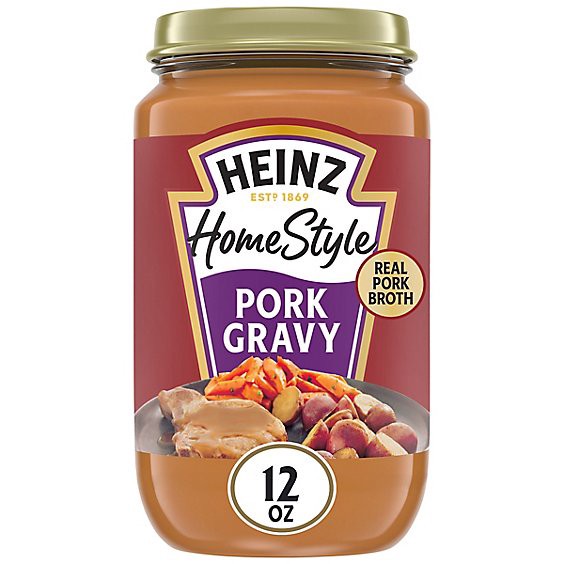 slide 1 of 8, Heinz Homestyle Pork Gravy - 12 Oz, 12 oz