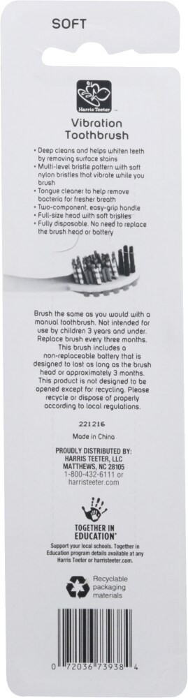 slide 2 of 2, Harris Teeter Vibration Toothbrush, 1 ct