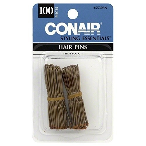 slide 1 of 1, Conair Hair Pins Brown, 100 ct