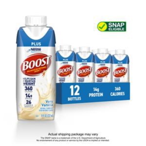 slide 1 of 8, Boost Plus Nutritional Drink, Very Vanilla- 12 oz, 12 oz