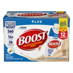 Boost Plus Nutritional Drink, Very Vanilla- 12 oz