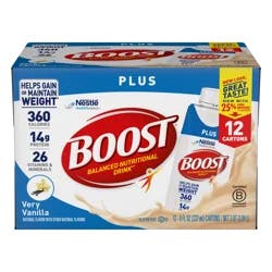 Boost Plus Nutritional Drink, Very Vanilla- 12 oz