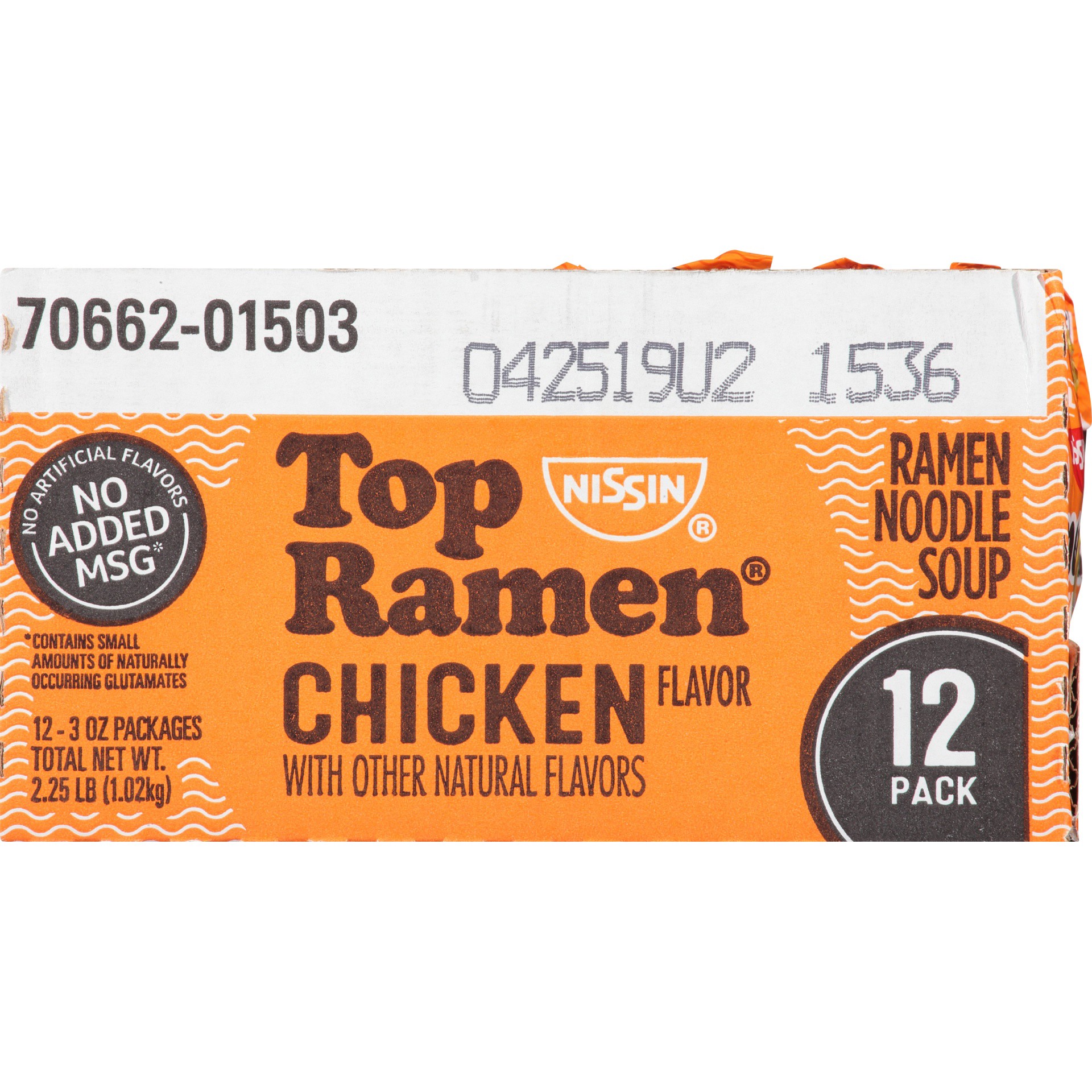 slide 3 of 8, Nissin® Top Ramen® ramen noodle soup, chicken flavor, 12 ct; 3 oz