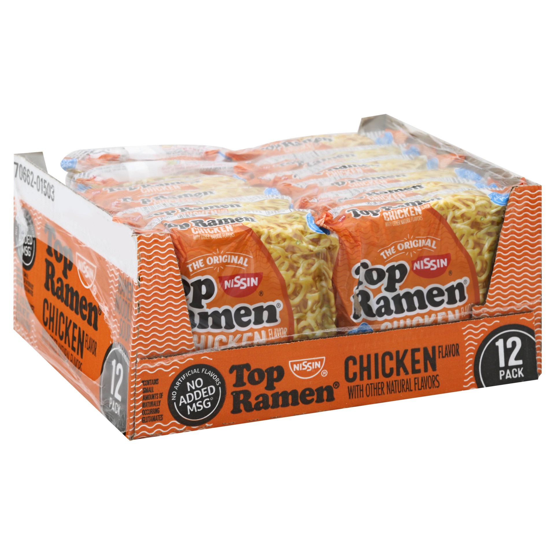 slide 1 of 8, Nissin® Top Ramen® ramen noodle soup, chicken flavor, 12 ct; 3 oz