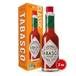 Tabasco Original Red Pepper Hot Sauce Mild Heat In Glass Bottle - 2 Fl. Oz.