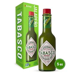 Tabasco Green Jalapeno Pepper Hot Sauce Mild Heat In Glass Bottle - 5 Fl. Oz.