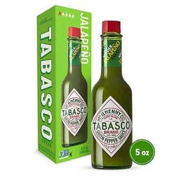Tabasco Green Jalapeno Pepper Hot Sauce Mild Heat In Glass Bottle - 5 Fl. Oz.