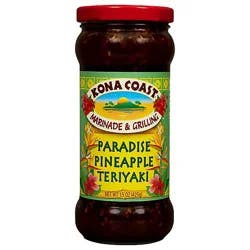 Kona Coast Paradise Pineapple Teriyaki Marinade & Grilling Sauce - 15 Oz