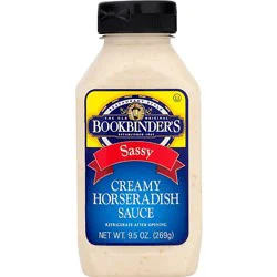 Bookbinders Sauce Horseradish Sassy Creamy - 9.5 Oz
