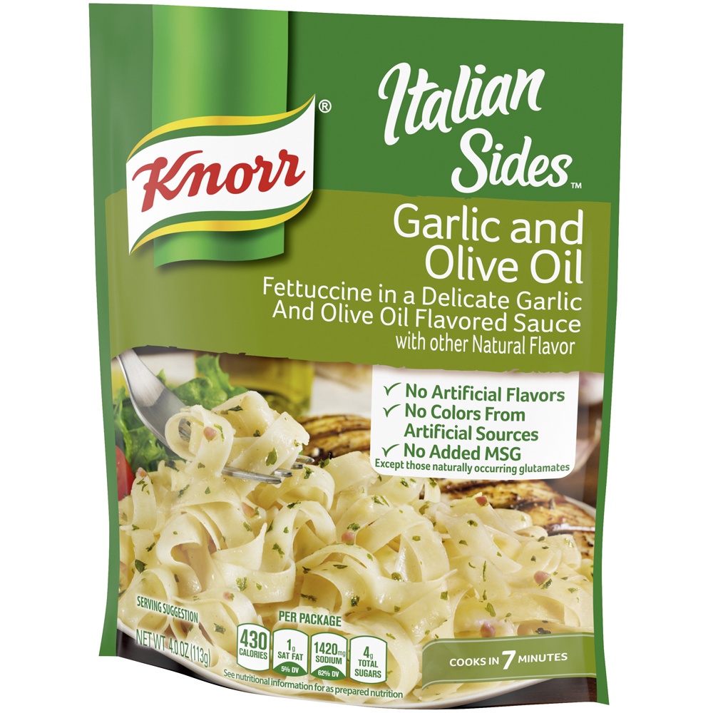 slide 4 of 6, Knorr Garlic And Olive Oil Pasta Sides, 4 oz