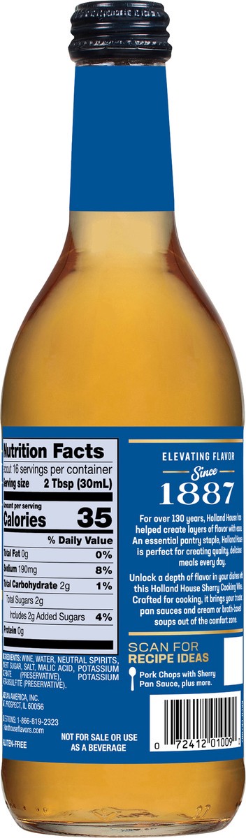 slide 8 of 14, Holland House Sherry Cooking Wine - 16 Oz, 16 fl oz