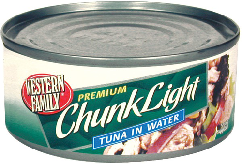 slide 1 of 1, Western Family Chunk Light Tuna In Water, 5 oz