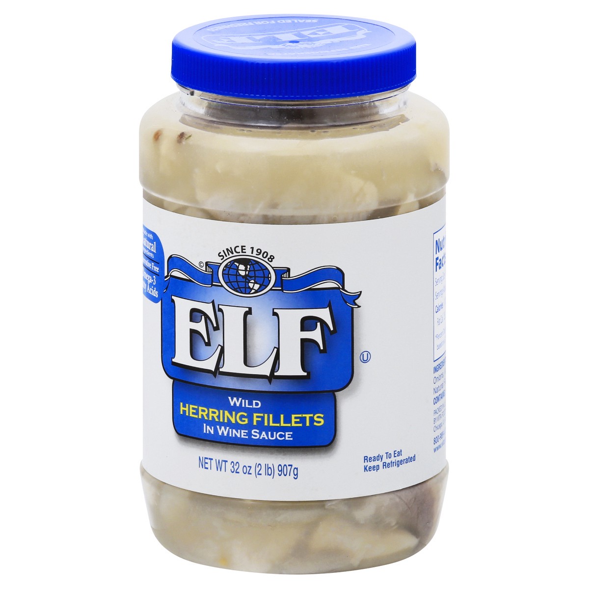 slide 7 of 13, e.l.f. Wild In Wine Sauce Herring Fillets 32 oz, 32 oz