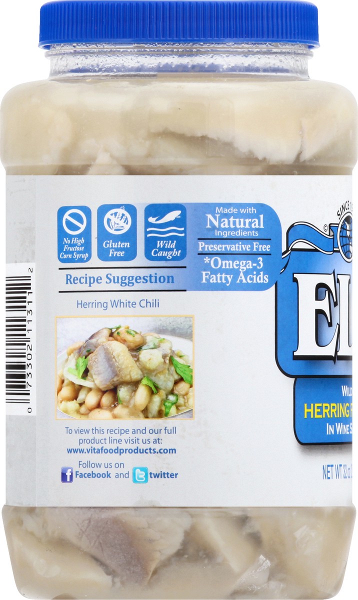 slide 6 of 13, e.l.f. Wild In Wine Sauce Herring Fillets 32 oz, 32 oz