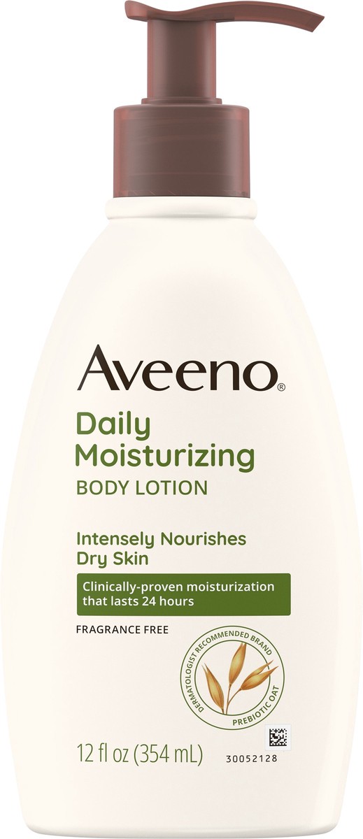slide 6 of 12, Aveeno Fragrance Free Daily Moisturizing Lotion, 12 oz
