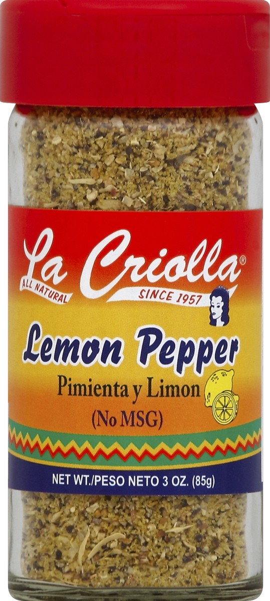 slide 2 of 2, La Criolla Lemon Pepper 3 oz, 3 oz