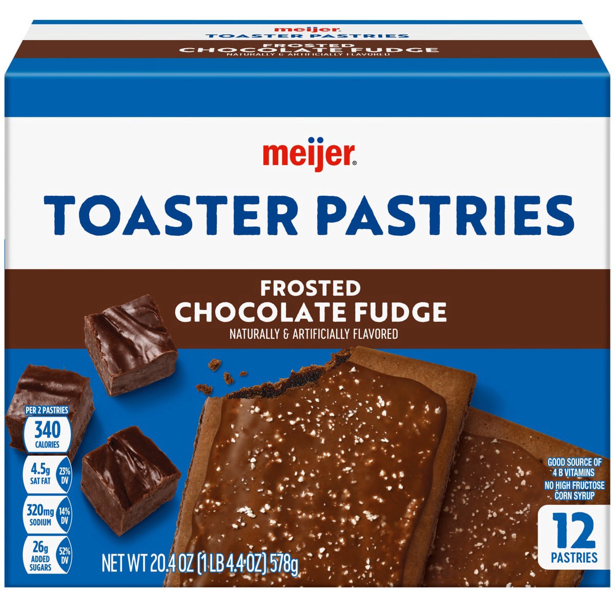 slide 1 of 29, Meijer Frosted Chocolate Fudge Pastry Treat, 12 ct