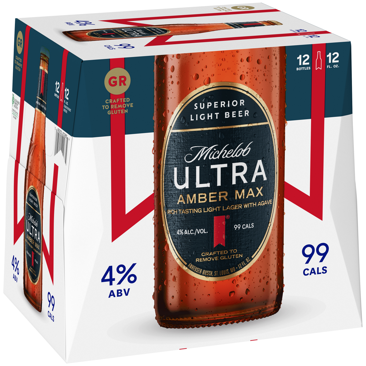 slide 1 of 1, Michelob Ultra Amber Max, 12 Pack 12 fl. oz. Bottles, 4% ABV, 12 ct; 12 oz