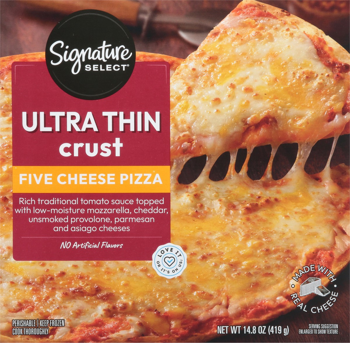 slide 5 of 14, Signature Select Ultra Thin Crust Five Cheese Pizza 14.8 oz, 14.8 oz