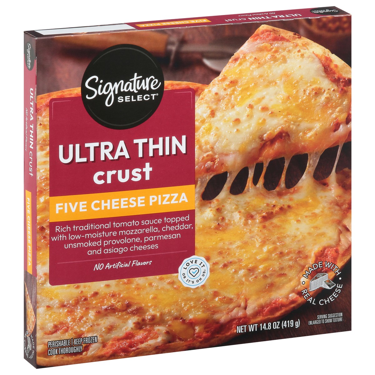 slide 3 of 14, Signature Select Ultra Thin Crust Five Cheese Pizza 14.8 oz, 14.8 oz