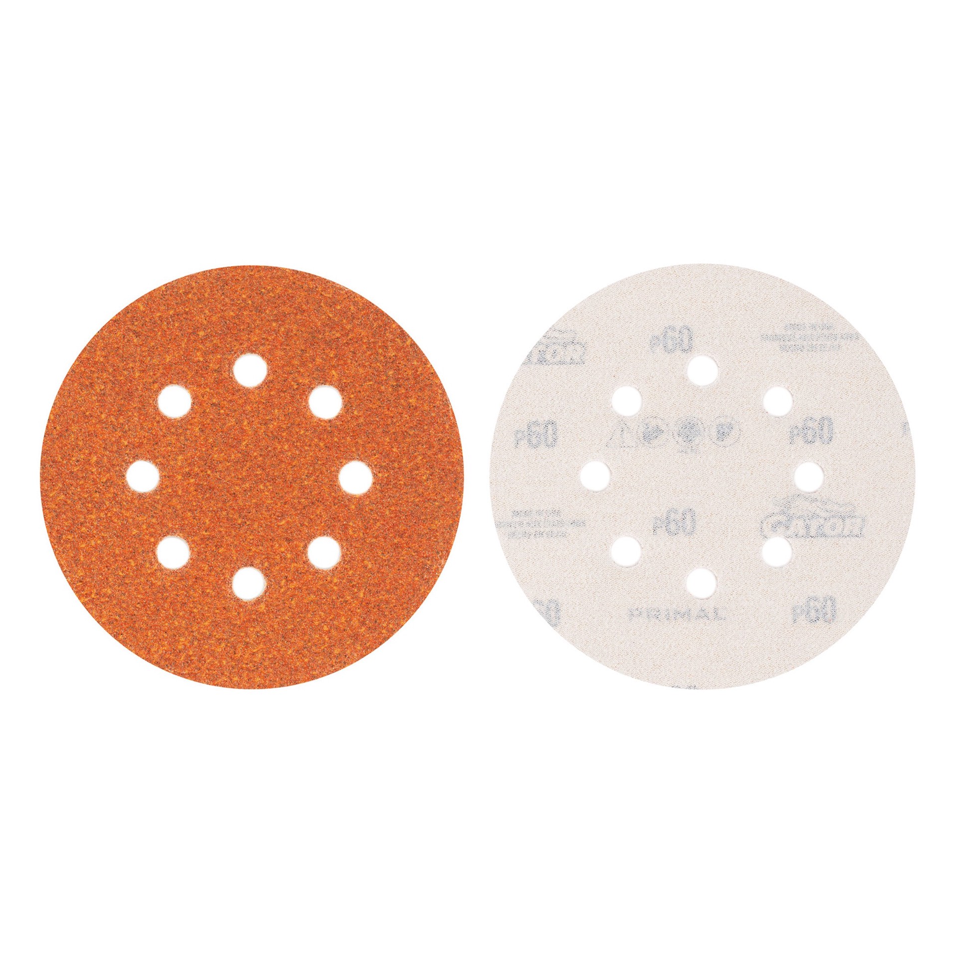 slide 5 of 6, Gator 5 in. 8-Hole Hook and Loop Sanding Disc 60 Grit 50 pack 50 -Piece Aluminum oxide 60 -Grit Disc Sandpaper, 1 ct