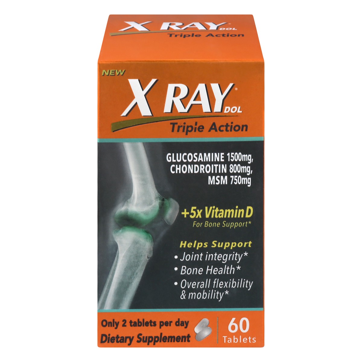 slide 1 of 13, X Ray DOL Tablets Triple Action 60 ea, 60 ct