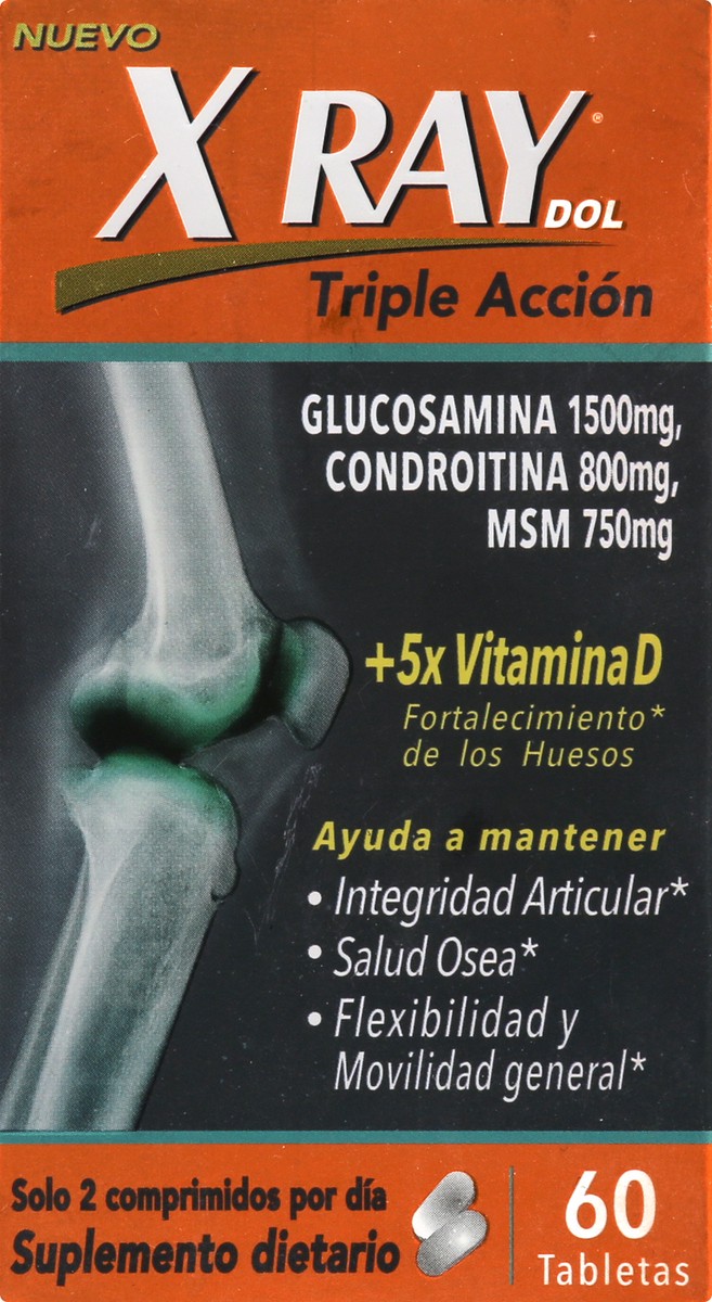 slide 7 of 13, X Ray DOL Tablets Triple Action 60 ea, 60 ct