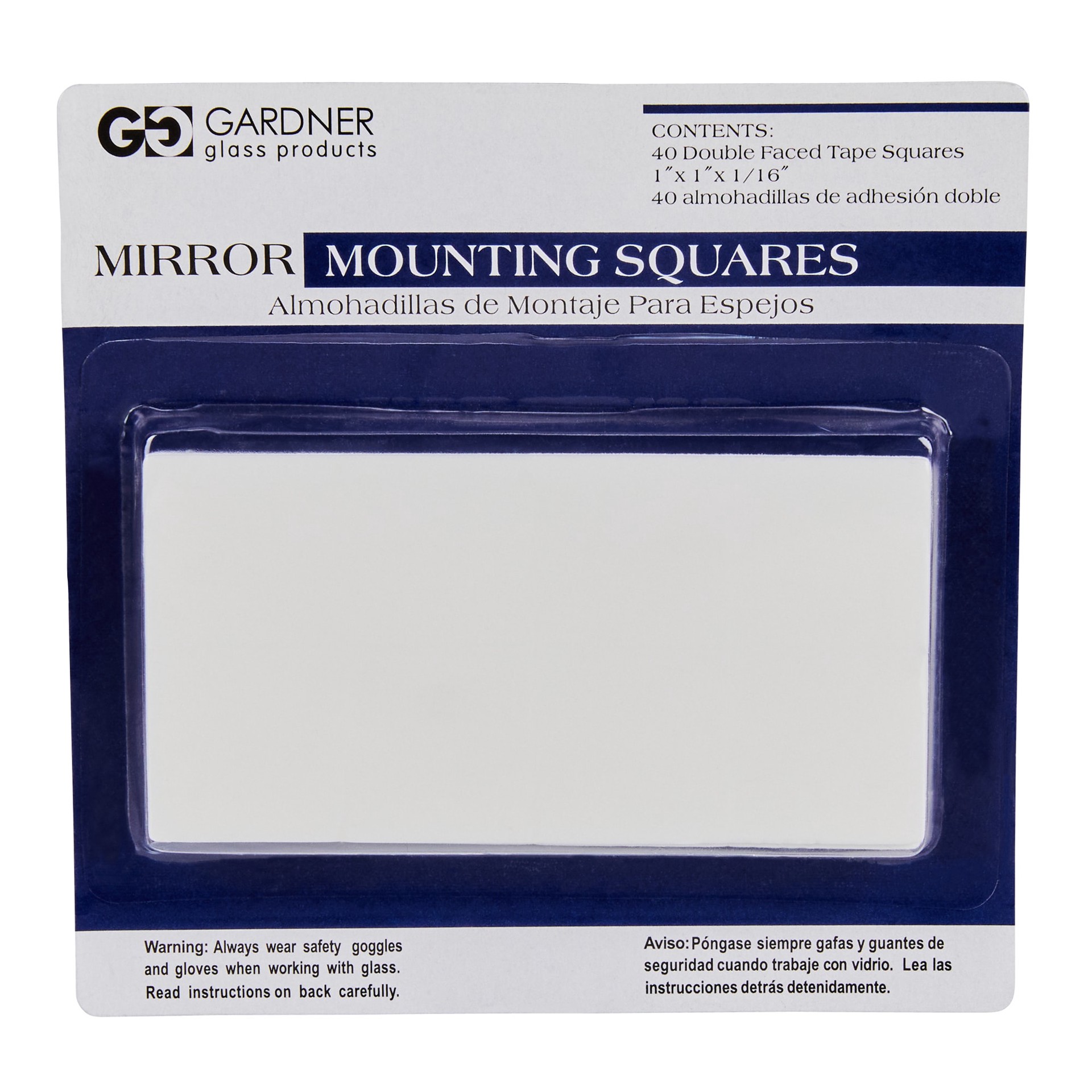 slide 2 of 4, Style Selections 40 -Pack Vinyl 1/8-in to 1/4-in Mirror mounting system, 1 ct