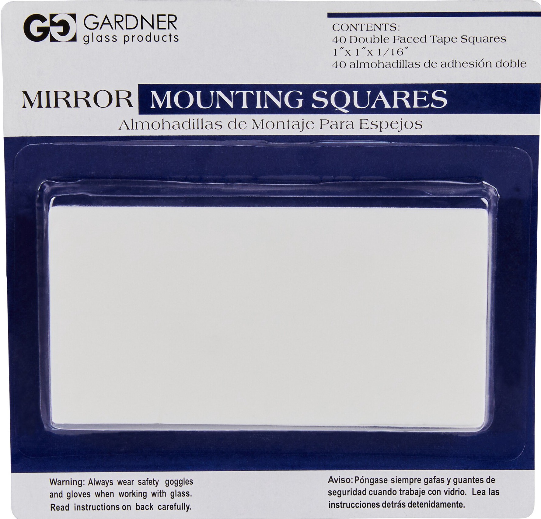slide 3 of 4, Style Selections 40 -Pack Vinyl 1/8-in to 1/4-in Mirror mounting system, 1 ct
