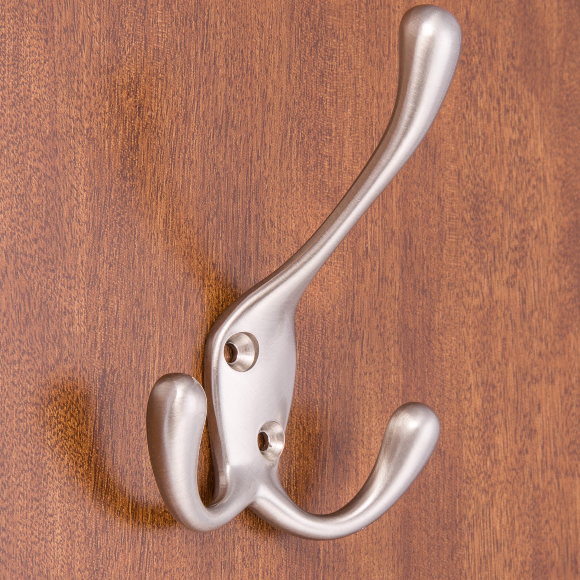 slide 2 of 6, allen + roth 1 -Hook 2.2441-in x 1.46-in H Satin Nickel Decorative Wall Hook ( 25-lb Capacity), 1 ct
