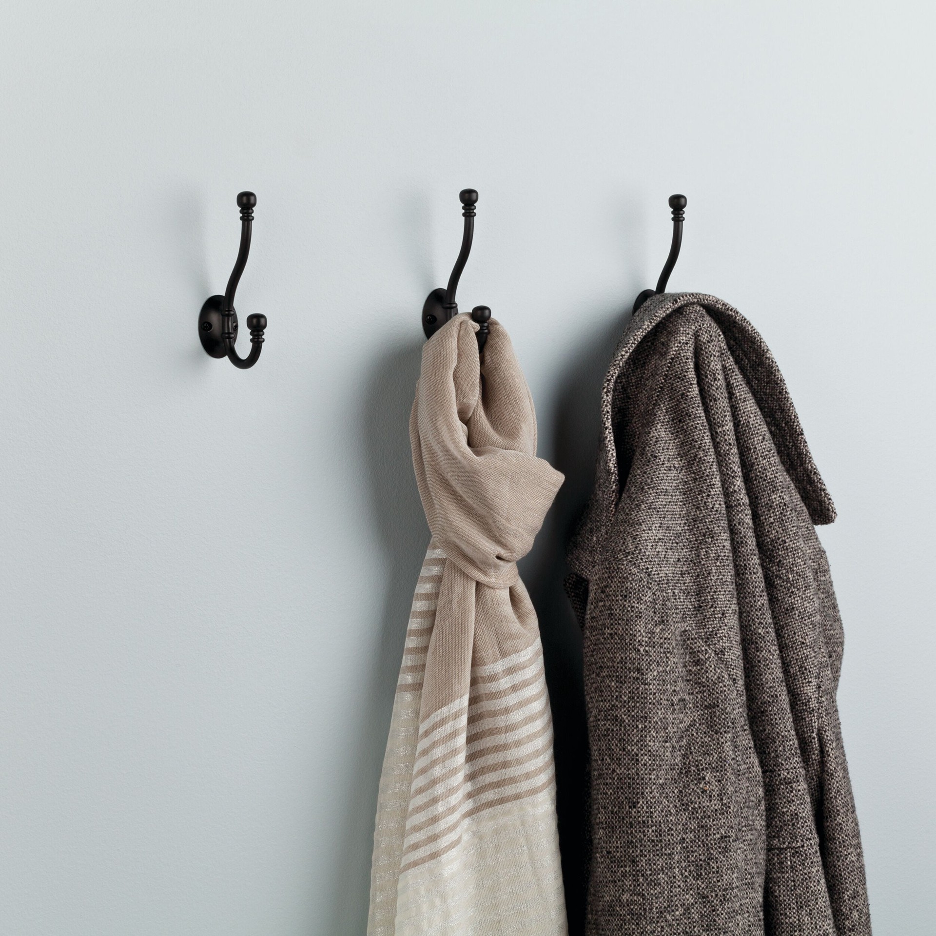 slide 3 of 6, allen + roth 1 -Hook 2.3622-in x 5.1969-in H Matte Black Decorative Wall Hook ( 25-lb Capacity), 1 ct