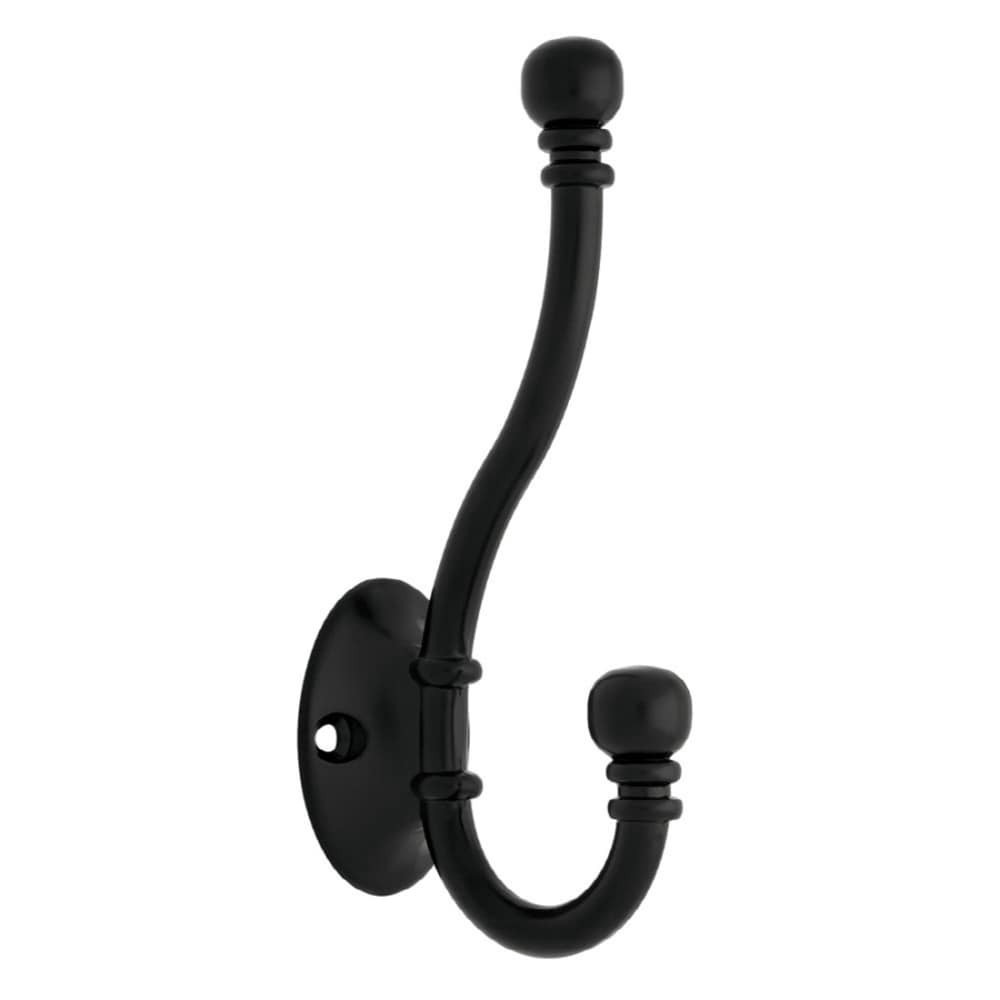 slide 1 of 6, allen + roth 1 -Hook 2.3622-in x 5.1969-in H Matte Black Decorative Wall Hook ( 25-lb Capacity), 1 ct