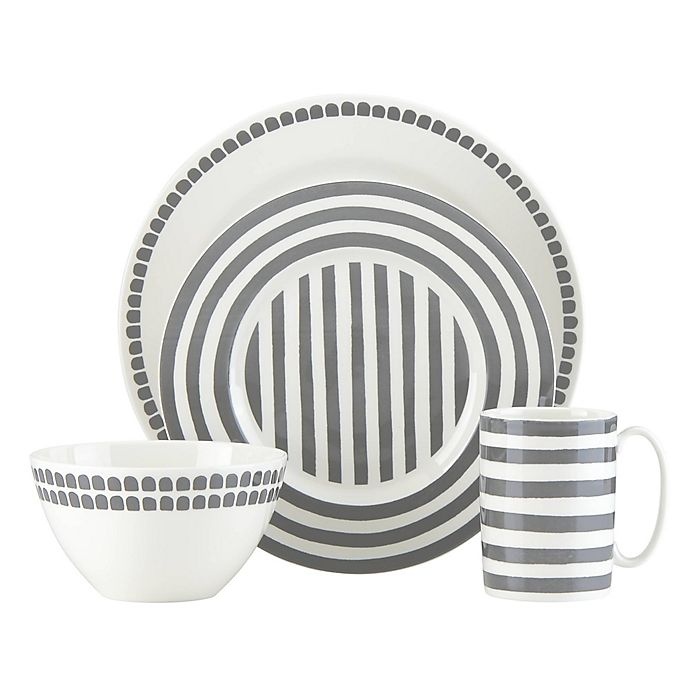 slide 1 of 2, Kate Spade New York Charlotte Street North Place Setting - Slate, 4 ct