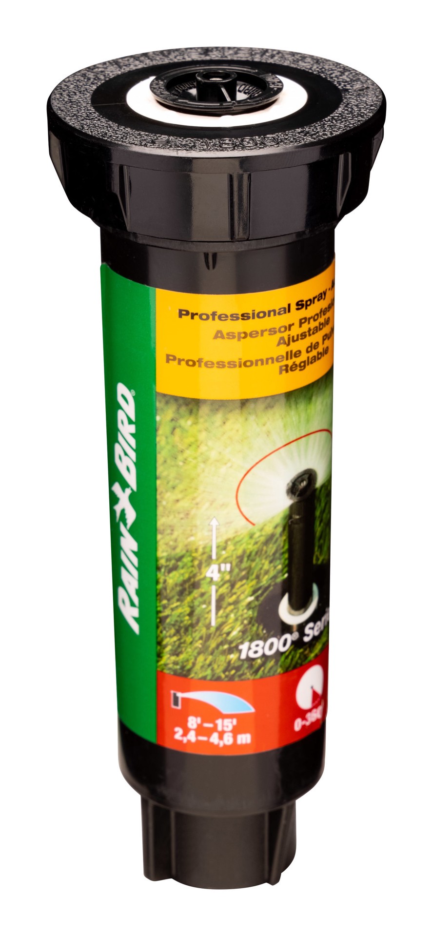 slide 6 of 6, Rain Bird 8-ft -15-ft Adjustable Spray 4-in Pop-up Spray Head Sprinkler, 1 ct