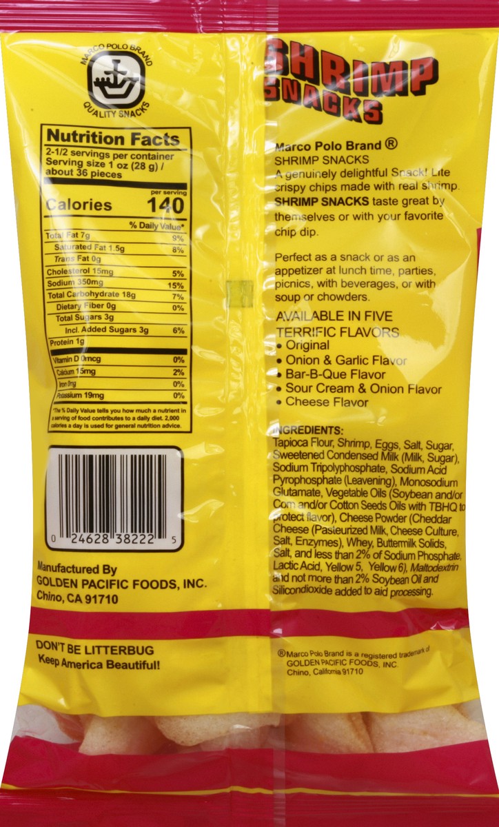 slide 4 of 6, Marco Polo Shrimp Snacks 2.5 oz, 2.5 oz