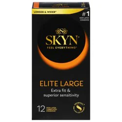 SKYN Elite Large Non-Latex Condom, 12 ea