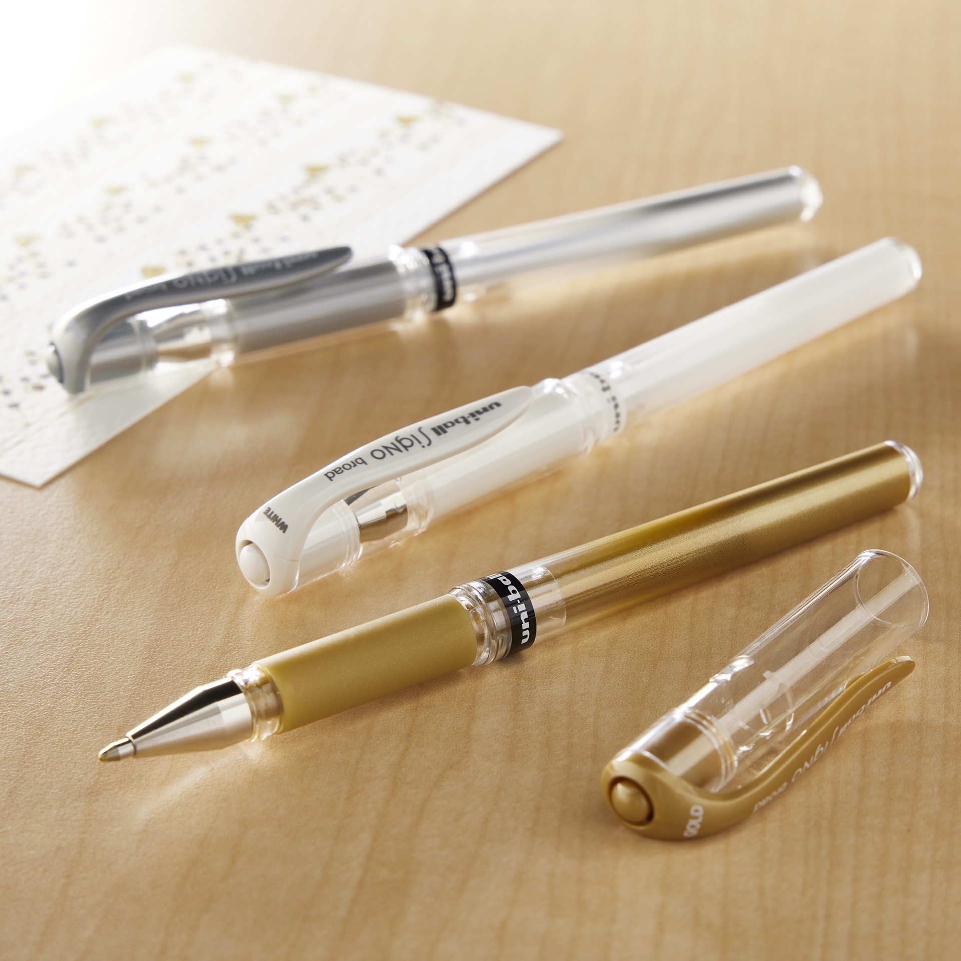 slide 2 of 4, uni-ball Impact Roller Pens, Bold Point, 1.0 Mm, Assorted, Pack Of 3, 3 ct