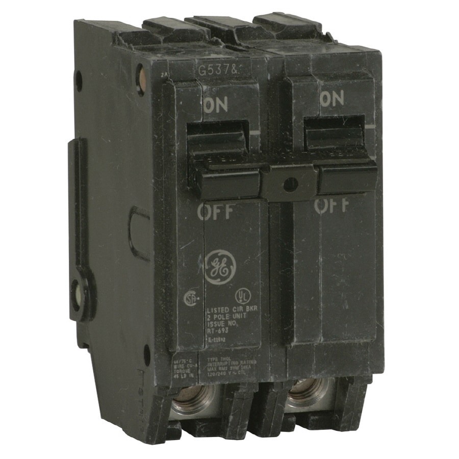 slide 4 of 6, GE 50-amp 2 -Pole Standard trip Circuit Breaker, 1 ct