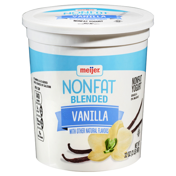 slide 1 of 1, Meijer Light Nonfat Vanilla Yogurt, 32 oz