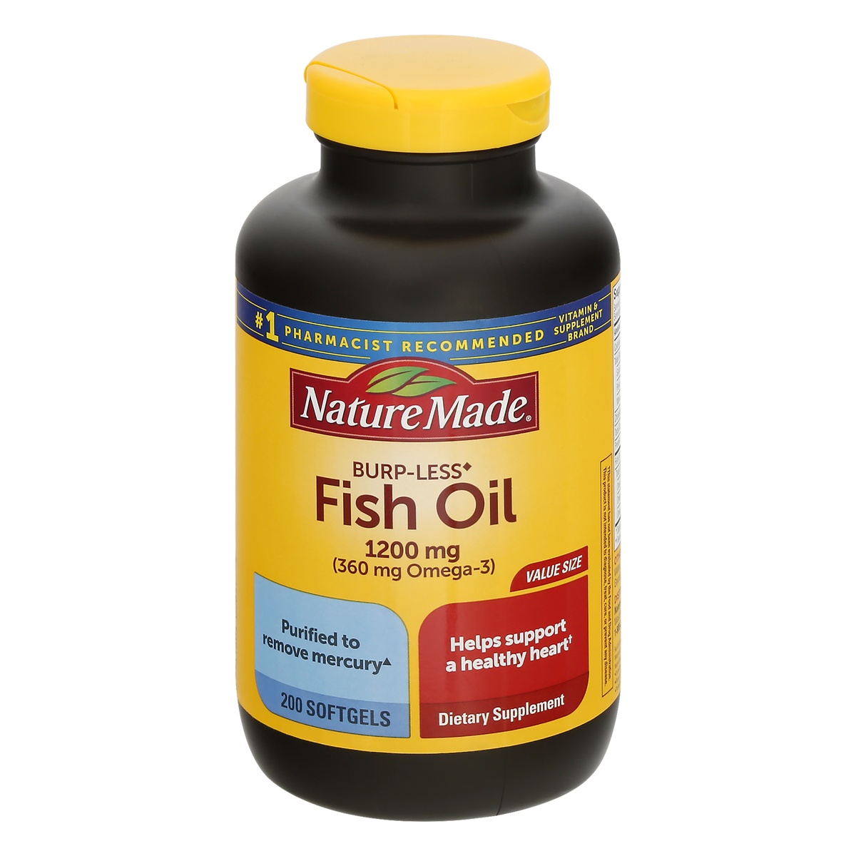 slide 1 of 1, Nature Made Value Size Softgels Fish Oil 200 ea, 200 ct