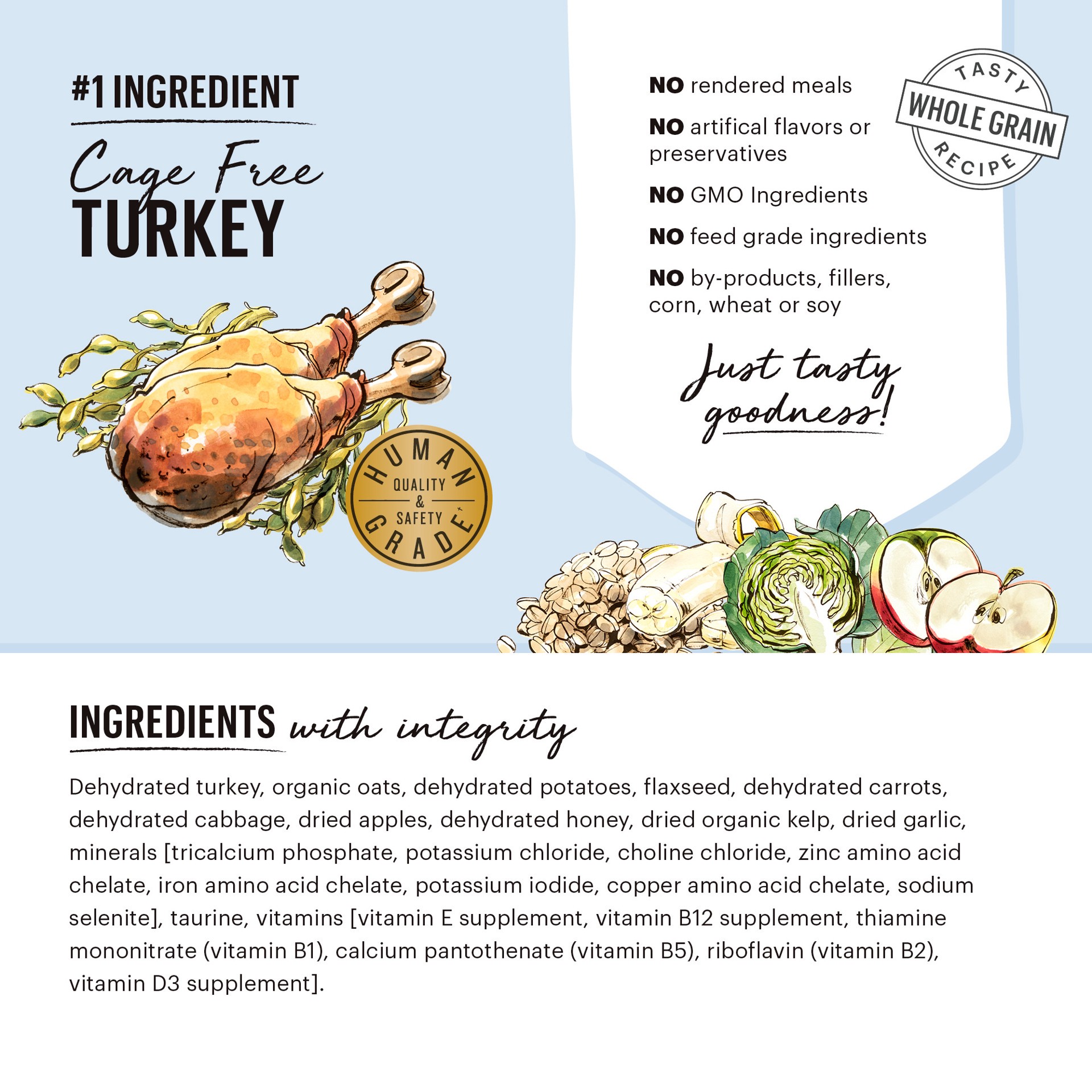 slide 6 of 9, The Honest Kitchen Dehydrated Wholemade™ Whole Grain Turkey Dog Food, 7 lb Box, 1 ct