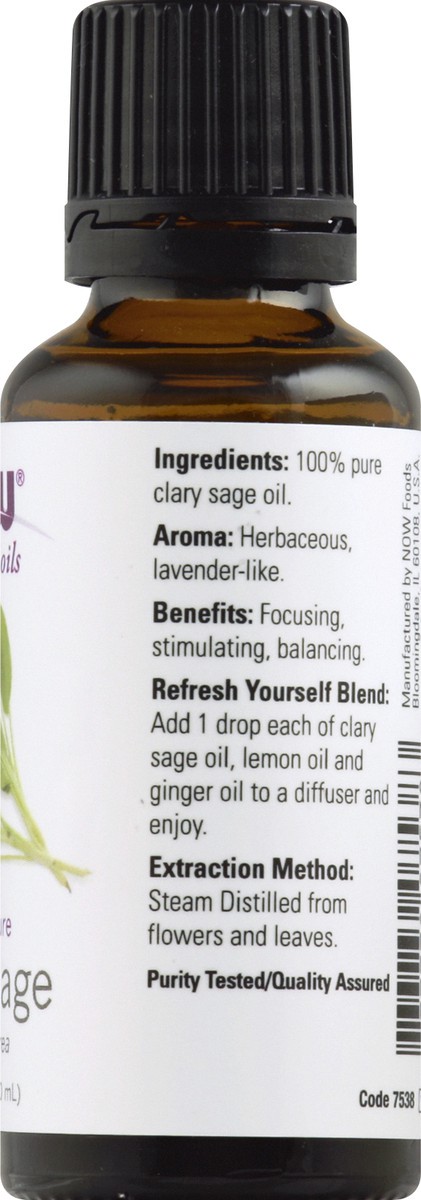 slide 3 of 7, Now Naturals NOW Essential Oils 100% Pure Clary Sage, 1 oz