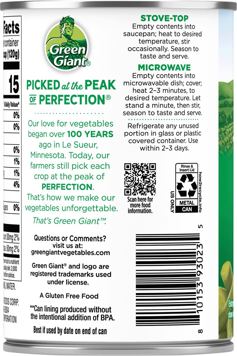 slide 5 of 8, Green Giant Green Beans No Salt, 14.5 oz